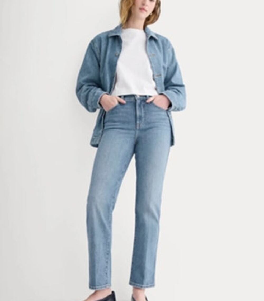 Everlane NWOT High-Rise Cigarette Jeans Medium Blue Size 30R